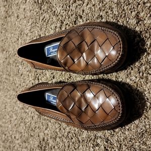 Bragano cristallo basket weave slip on